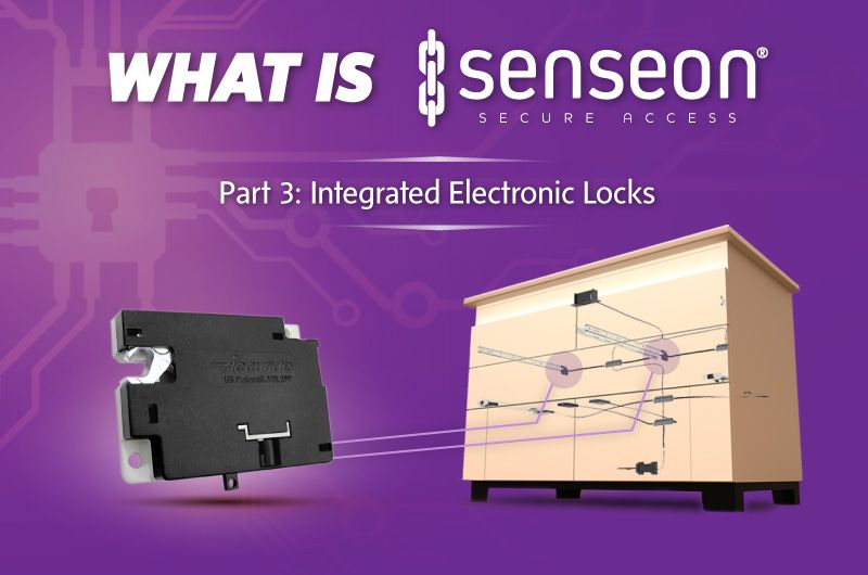What are Senseon integrated electronic locks and how do they connect to my system?